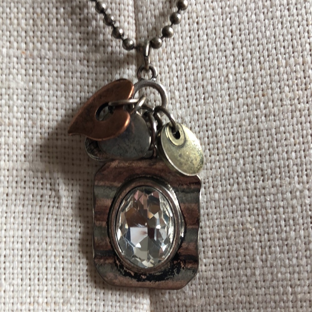 Handmade Pretty dog tag style charm necklace